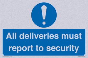 All deliveries must report to security
